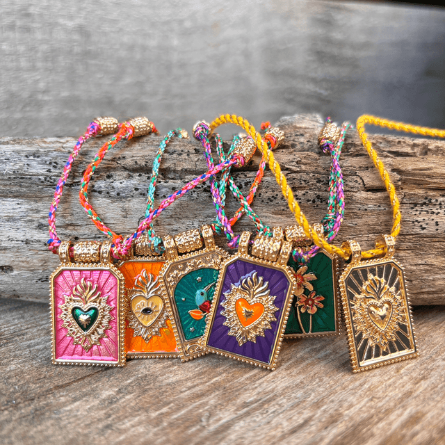 Collier Tarot Fleur vert