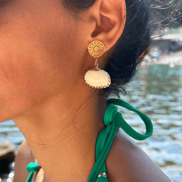 Boucles d’oreilles coquillages naturels