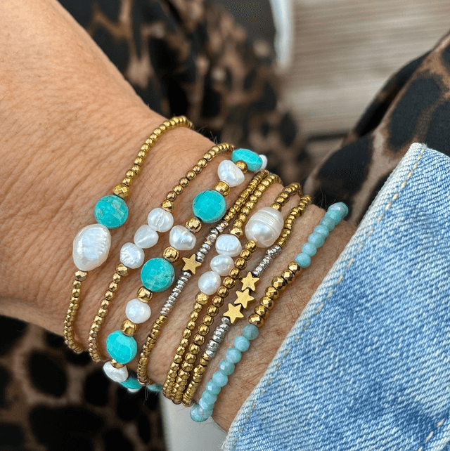 Bracelet Duo Pastille Turquoise