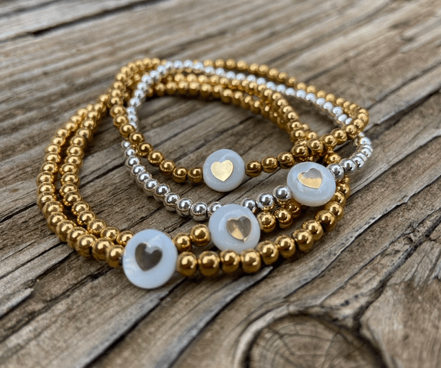 Bracelet Coeur nacre 