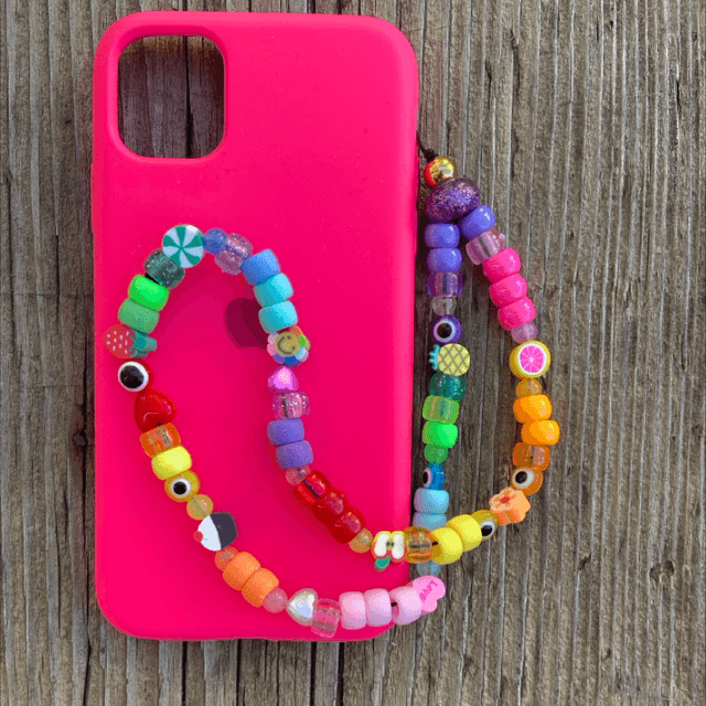 Grigri de téléphone personnalisable Bonbon multicolore