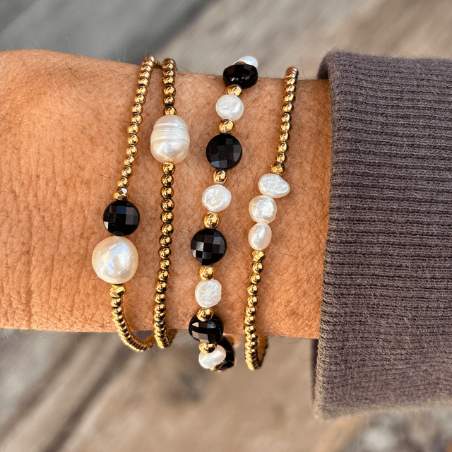 Bracelet Duo Pastille Onyx