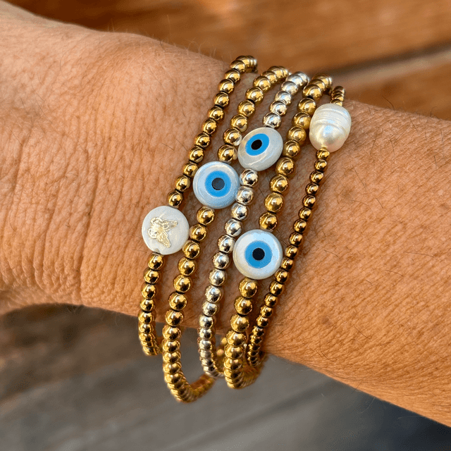 Bracelet Papillon doré nacre