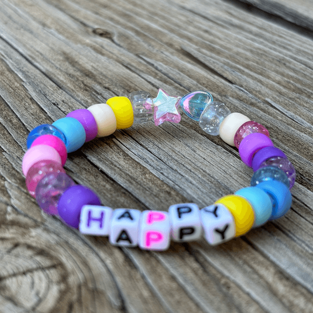 Bracelet  bonbon multico mauve HAPPY 