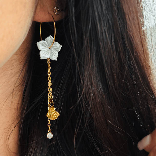 Boucles d’oreilles Créoles Fleur des Îles 