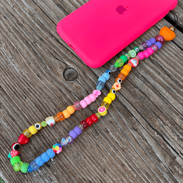 Grigri de téléphone Bonbon d’Amour 🧡 Cœur orange - Taille M