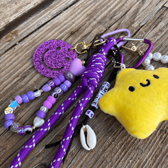 Grigri de Sac Big Smiley violet SMILE