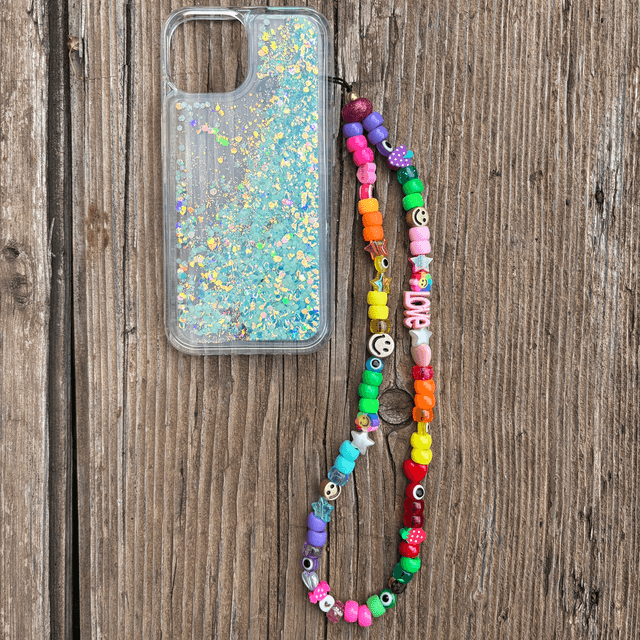 Grigri de téléphone Bonbon multicolore Love - Taille M