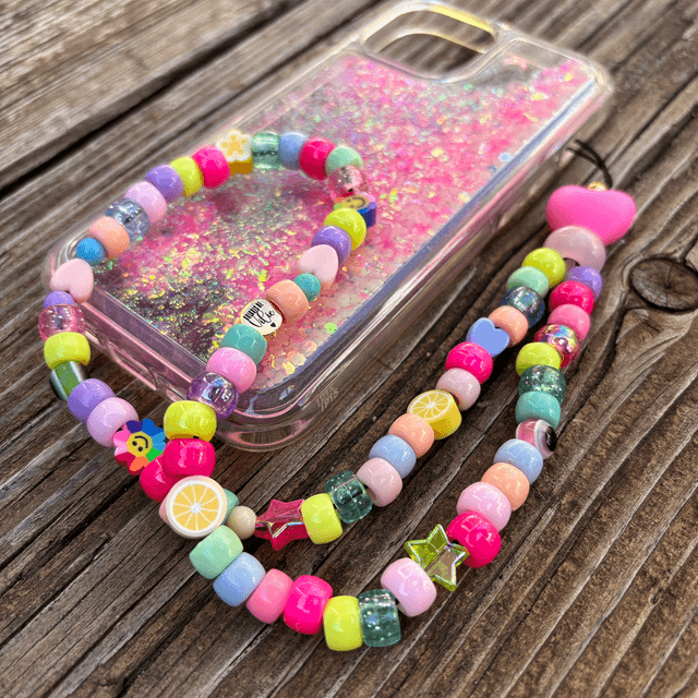 Grigri de téléphone Bonbon d’Amour 🩷 Multico pastel - Taille M