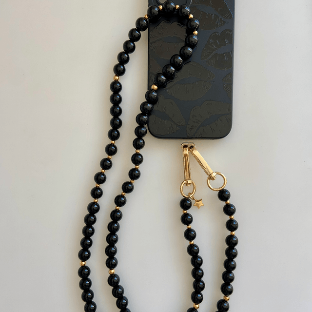 Bandoulière Agathe noire 120 cm