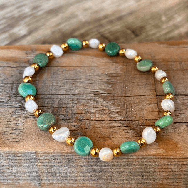 Bracelet Pastille Turquoise Verte 