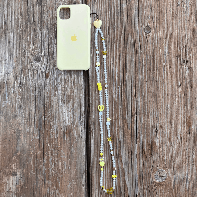 Grigri de téléphone Nacré Jaune