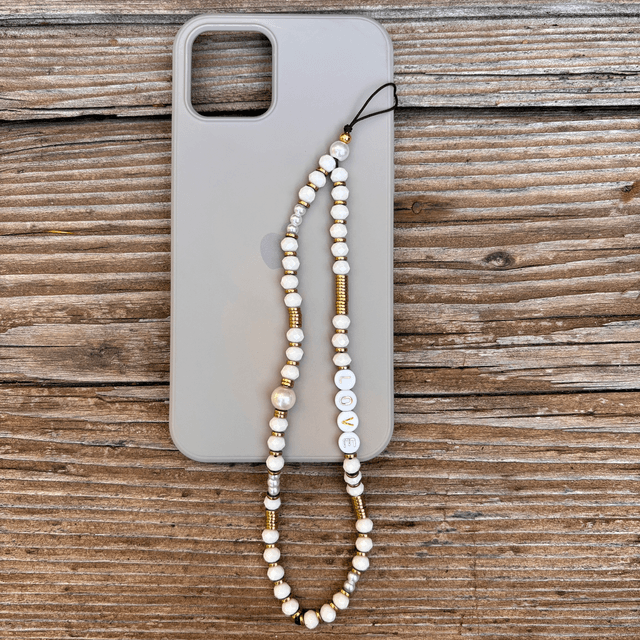 Grigri de téléphone Cristal nude LOVE -Taille S