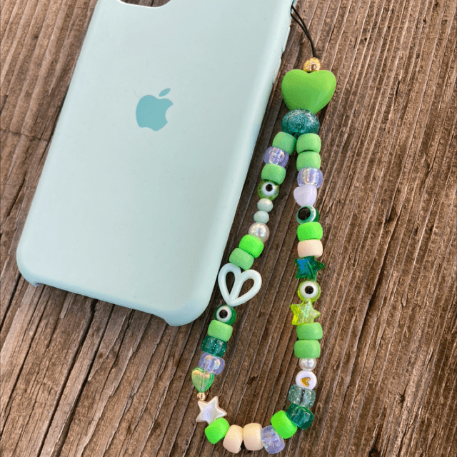 Grigri de téléphone Bonbon d’Amour 💚 full Green - Taille S
