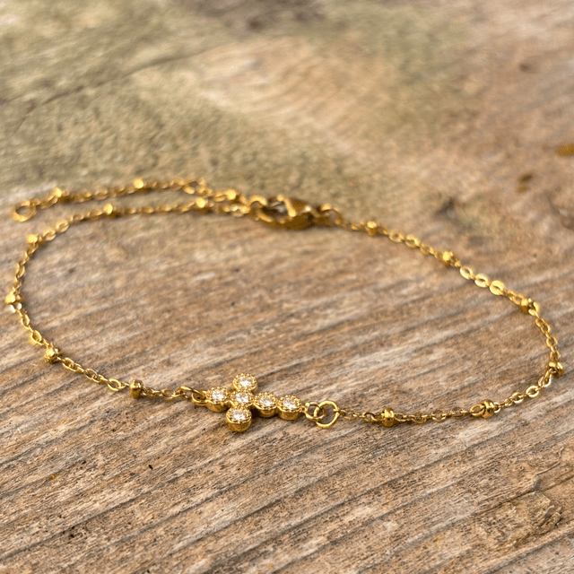 Bracelet croix strassée