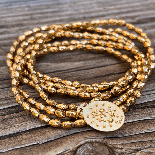 Bracelet 6 tours et Collier Médaille Miraculeuse