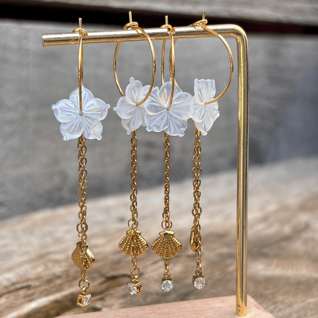 Boucles d’oreilles Créoles Fleur des Îles 