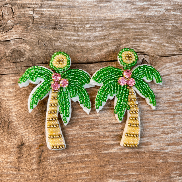 Boucles d’oreilles Palmier vert
