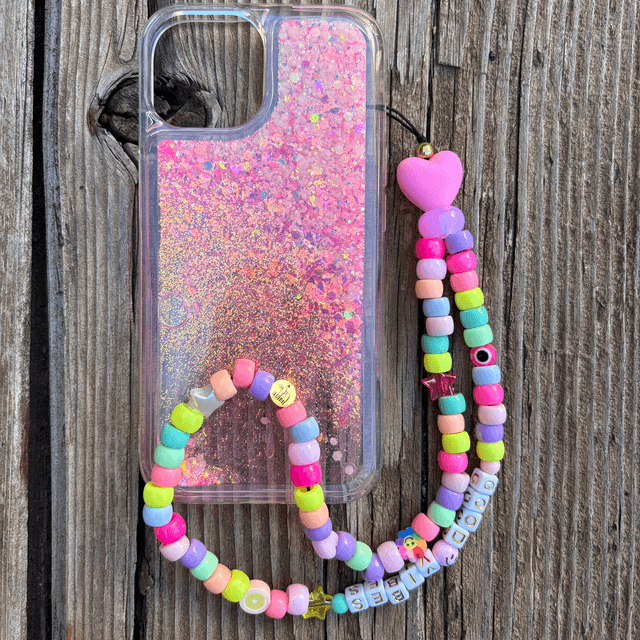 Grigri de téléphone Bonbon d’Amour 🩷 pastel multico GOOD VIBES - Taille M