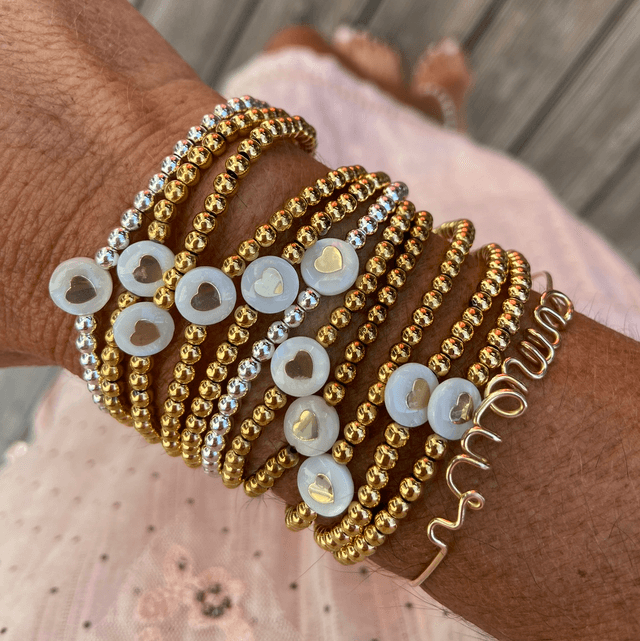 Bracelet Coeur nacre 