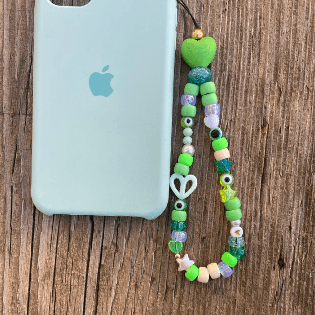 Grigri de téléphone Bonbon d’Amour 💚 full Green - Taille S
