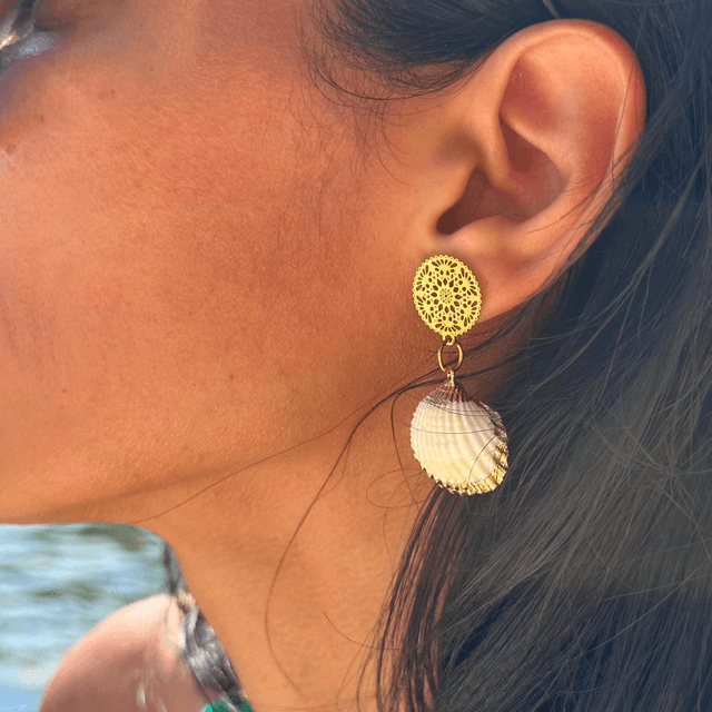 Boucles d’oreilles coquillages naturels