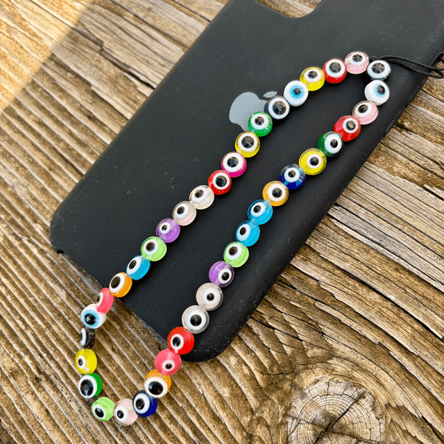 Grigri de téléphone Oeils multicos- Taille S