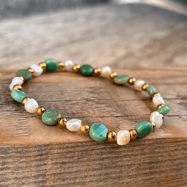 Bracelet Pastille Turquoise Verte 