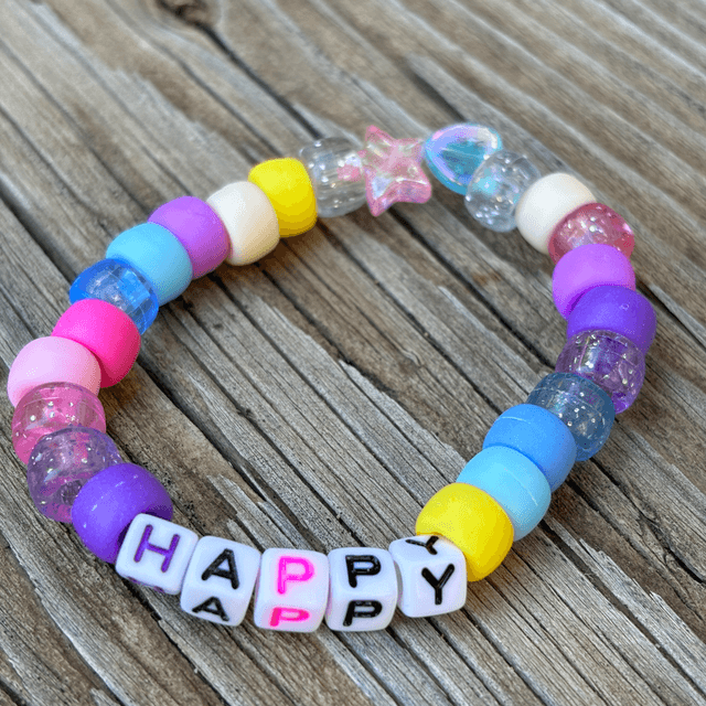 Bracelet  bonbon multico mauve HAPPY 