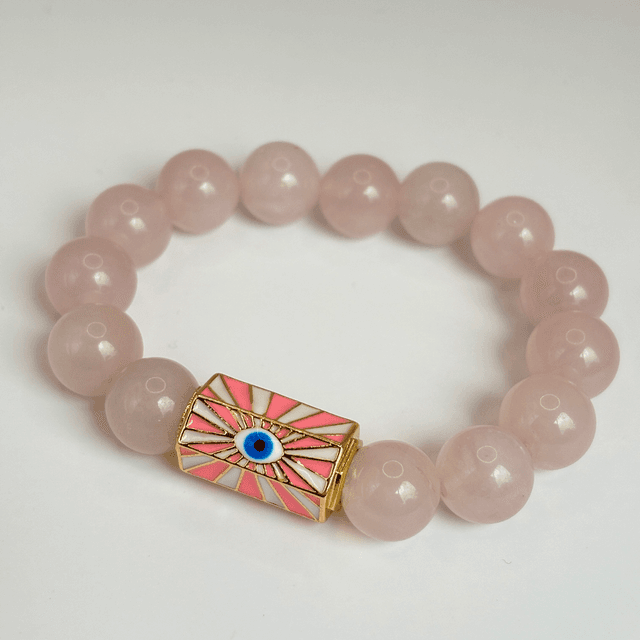 Bracelet Amulette quartz rose