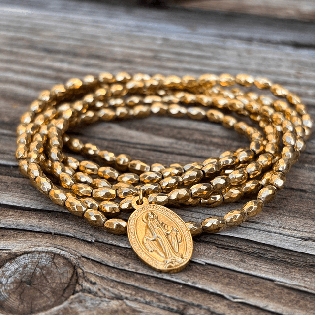 Bracelet 6 tours et Collier Médaille Miraculeuse