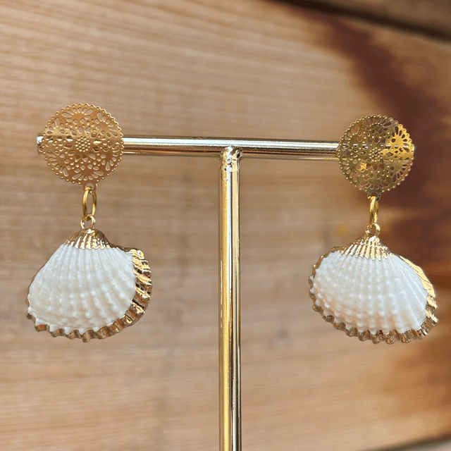 Boucles d’oreilles coquillages naturels