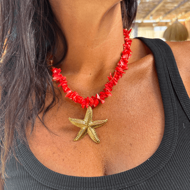 Collier Starfish Corail 