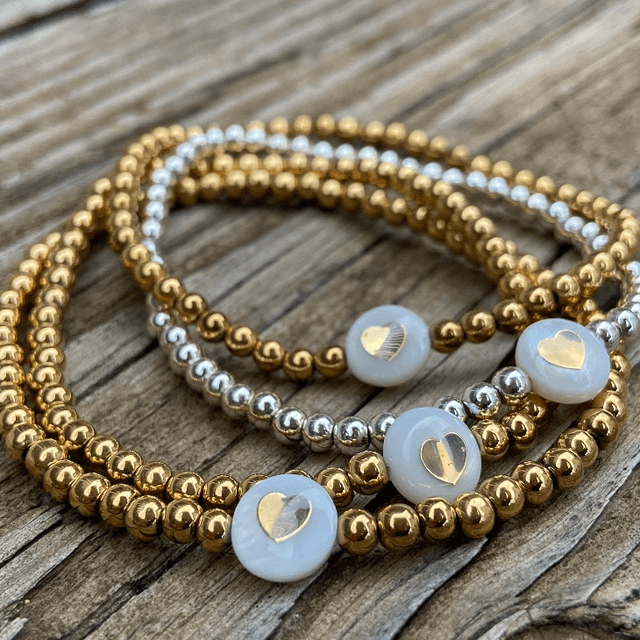 Bracelet Coeur nacre 