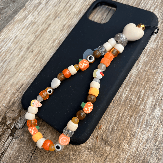 Grigri de téléphone Halloween Citrouille 🎃 Taille S